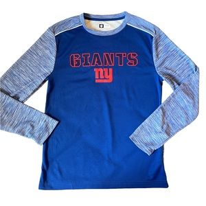 Nfl Team Apparel Men’s New York Giants Blue Long Sleeve Football Shirt